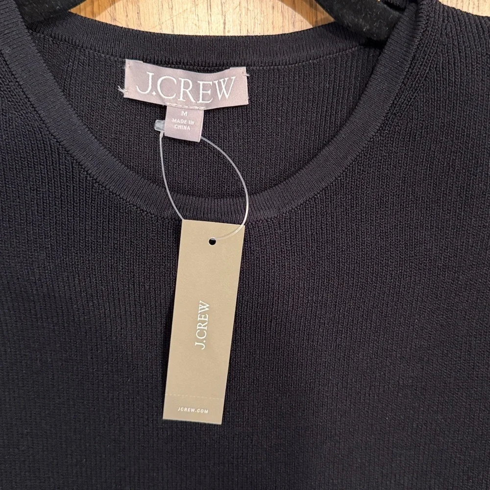 NWT J. Crew Black Sheath Dress Size Medium - Picture 5 of 7